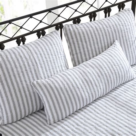 Stone Cottage Willow Way Ticking Stripe Grey 39 X 75 Daybed Cover Set