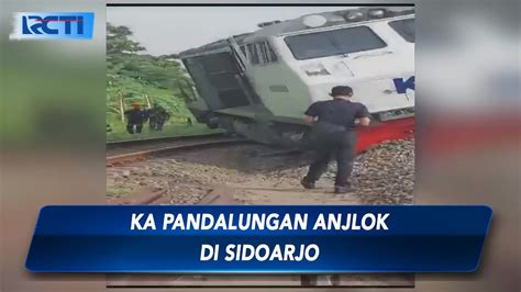 KA Pandalungan Anjlok Di Sidoarjo Kereta Keluar Jalur Jelang Stasiun