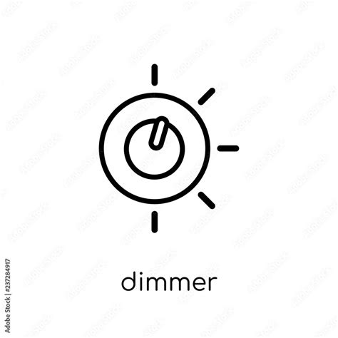 Dimmer Icon Trendy Modern Flat Linear Vector Dimmer Icon On White