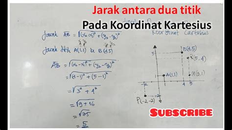 Cara Menghitung Jarak Titik Ke Titik Dan Titik Ke Garis Serta Contoh