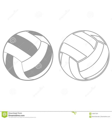 Volleyball Ball It Is Black Icon Stock Vector Illustration Of