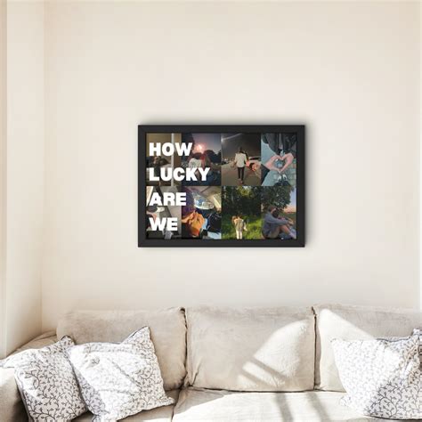 Custom Framed Photo Collage - Personalized "how Lucky Are We" Zach ...