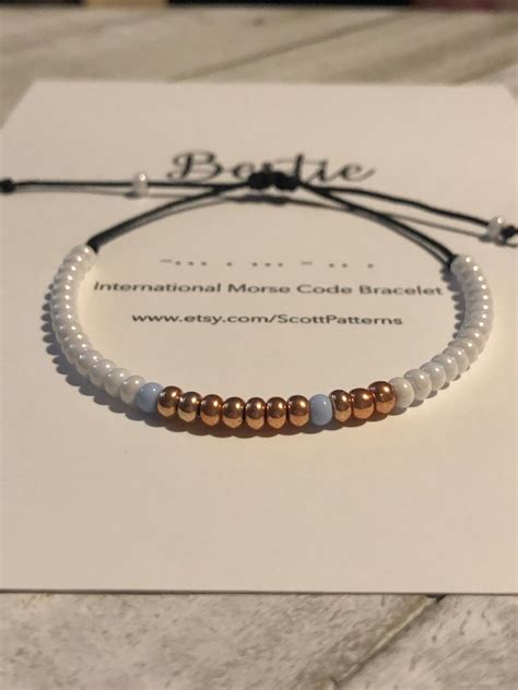 Bestie Morse Code Bracelet Personalized Bracelet Matching Friendship