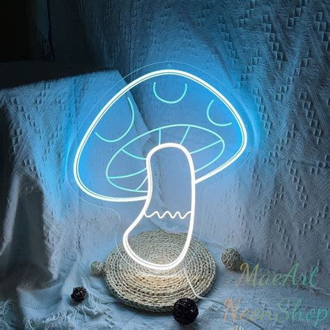 Mushroom LED Neon Sign Mushroom Gift Wall Light Decor Etsy