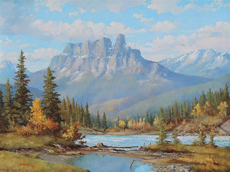 Duncan Mackinnon Crockford Mt Eisenhower And Bow River West Of Banff