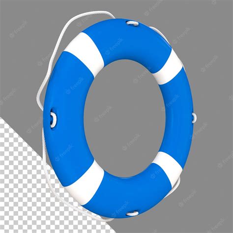 Premium Psd Blue Lifebuoy Ring 3d Illustration