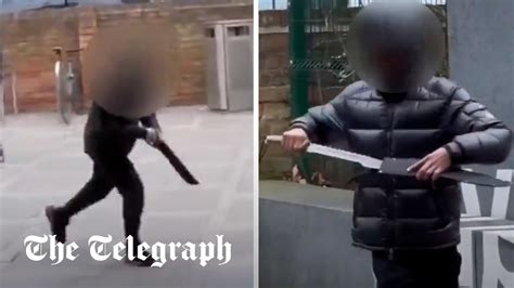 Watch Machete Wielding Youths Clash In Nottingham City Centre