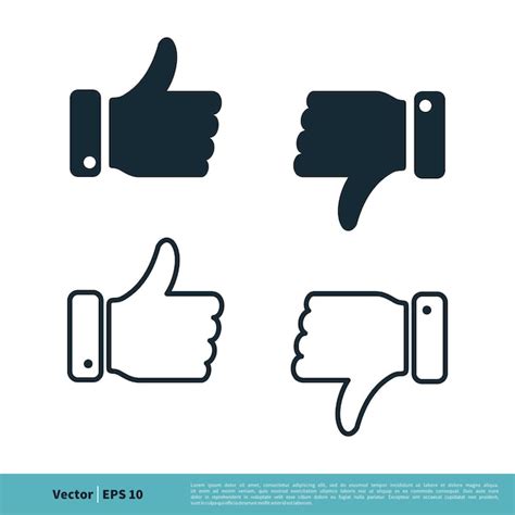 Premium Vector Thumb Up And Down Icon Vector Logo Template