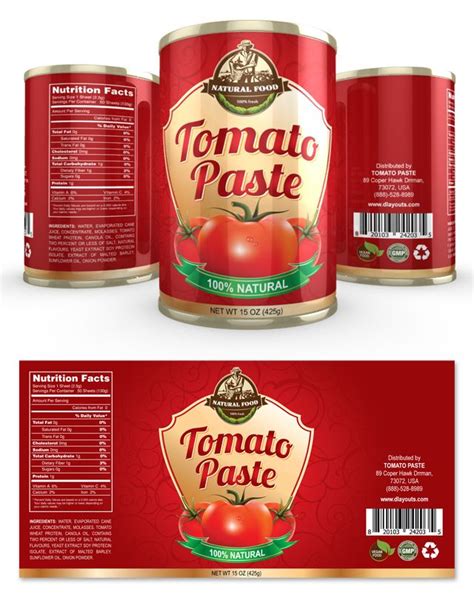 Canned Food Label Design