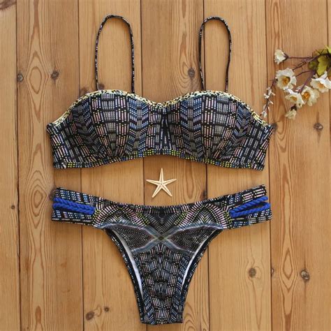 Newest Bikinis Women Swimwear Printed Push Up Bikini Set Brazilian