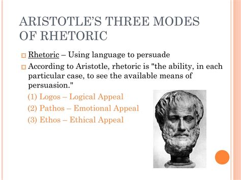 Ppt Aristotles Three Modes Of Rhetoric Powerpoint Presentation Free