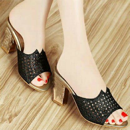 Jual HIGH HEELS NL42 READY HITAM GOLD VC Di Lapak Global Jaya Shop