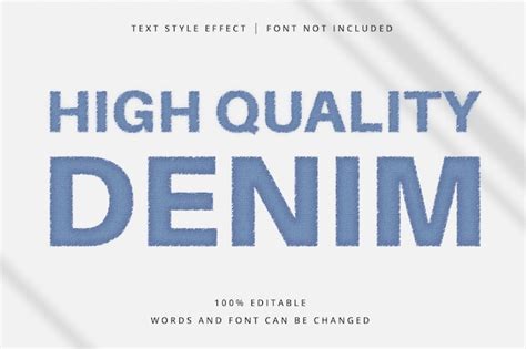 Premium Vector Jeans Editable Text Effect