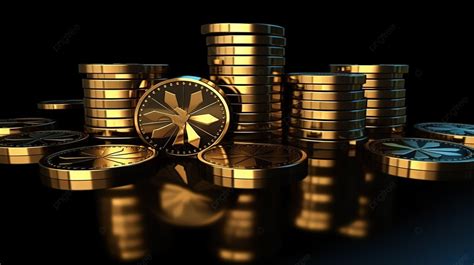 Stack Of Wallet Coins Piles Of Cash And Golden Arrows The Concept Of