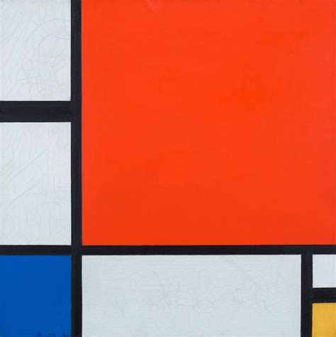 Discover Piet Mondrian Composition With Red Blue And Yellow