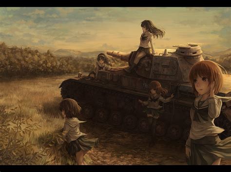 Wallpaper Anime Girls Soldier Tank Girls Und Panzer Person