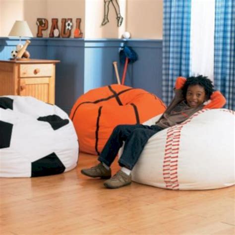 67 Cute Bean Bag Chairs For Kids Sports Room Decor Sports Themed