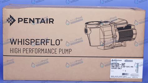 Pentair Whisperflo® 1 Speed High Performance Pump With Tefc Motor 1 Hp 115 208 230v 011527