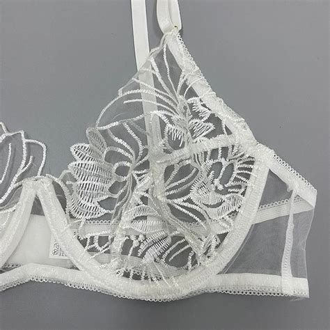 Ellolace Sexy Lingerie Floral Embroidery Erotic Underwear Brief Sets