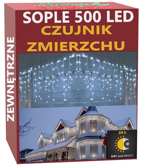 Sople Led Lampki Zewn Trzne Ip Czujnik Zmierzchu Zb Inna Marka