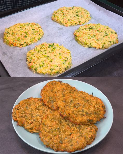 Baked Zucchini Potato And Carrot Fritters Greenku Recipes