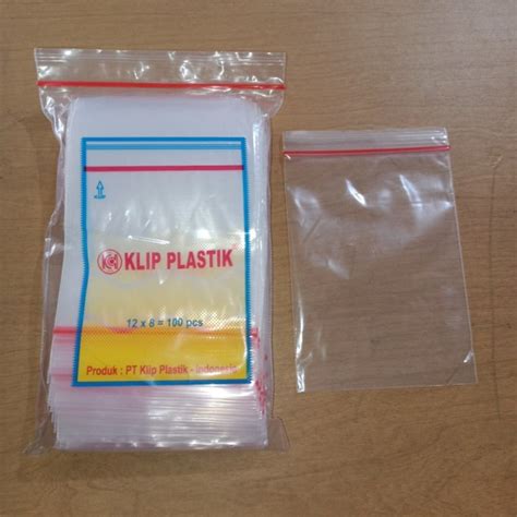 Jual Plastik Klip Ziplock Bening 8x12 Cm 100 Pcs Shopee Indonesia