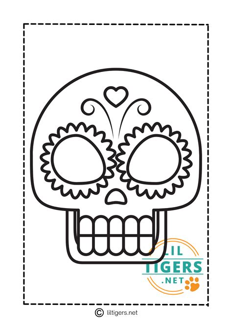 Free Printable Sugar Skull Templates Lil Tigers