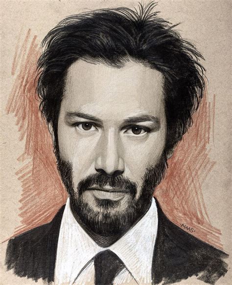 Keanu Reeves Portrait Drawing Drawing Skill