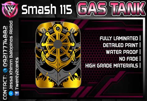 Smash Gas Tank Sticker Decals Anchor Lazada Ph