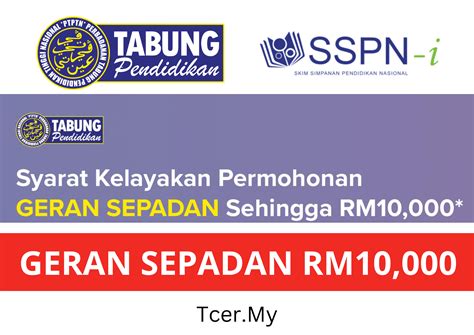 Geran Sepadan PTPTN Insentif Sehingga Rm10 000 TCER MY