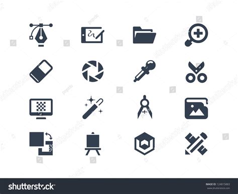 Graphic Design Icons Stock Vector Illustration 124815883 Shutterstock