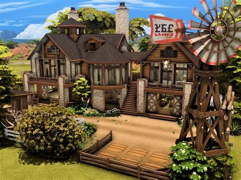 Plumbobkingdom S Medium Size Ranch In 2024 Sims Building The Sims 4