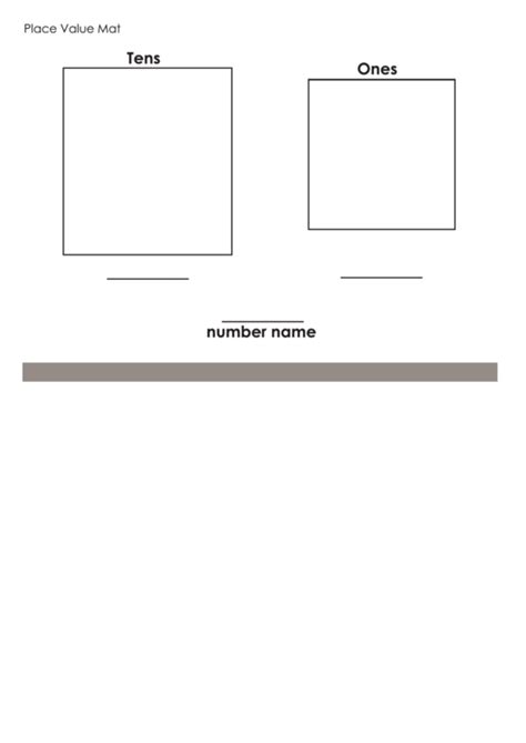 Place Value Mat Template Printable Pdf Download