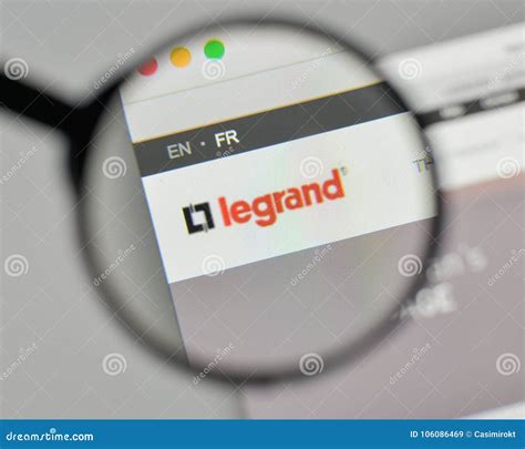 Milan Italy November 1 2017 Legrand SA Logo On The Website