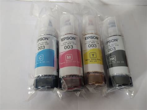 003 Cmyk Set Ink For Epson L1210 L1250 L3210 L3250 L5290 Printer Sealed