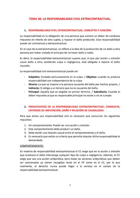 Esquema TEMA 30 Apuntes Del Segundo Cuatrimestre De Derecho Civil 2