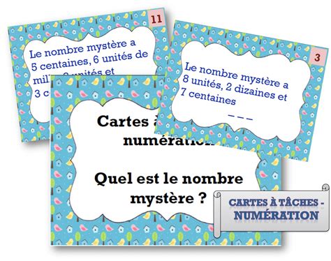 Des Cartes T Ches Pour Travailler La Num Ration Jusqu Et