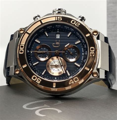 Guess Chronograph Gc Bold Blue Rose Gold Tone Swiss Made Catawiki