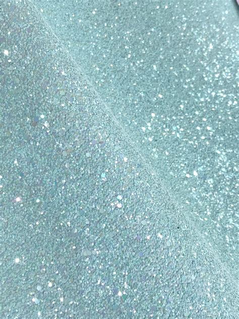 Pastel Pale Blue Chunky Glitter Fabric 10mm Thickness Sheet A5 Ora4