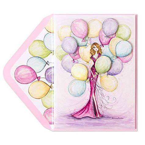 Papyrus Elegant Glitter Embellished Greeting Card Bella Pilar Diva