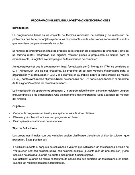 Programación Lineal En La Investigación De Operaciones Pdf Descarga Gratuita