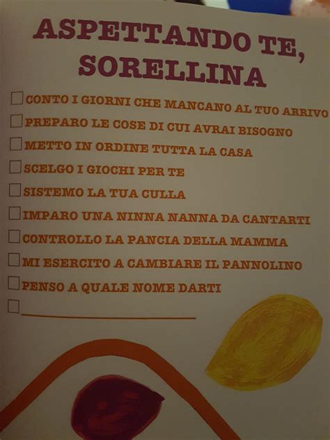 Aspettando te, sorellina.: Un libro da completare e conservare, per