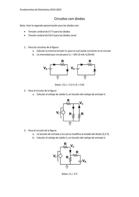 PDF Circuitos Con Diodos Cartagena99 Con Fundamentos De