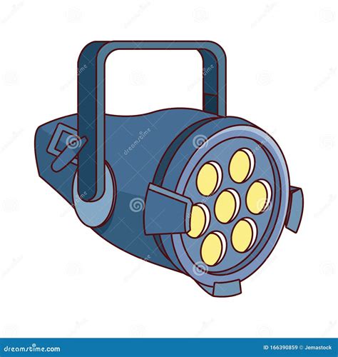 Stage Lights Icon Colorful Design Stock Vector Illustration Of News