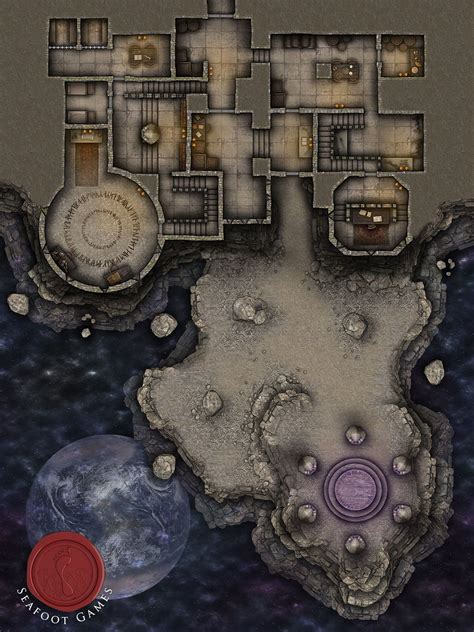 Orbital Fortress 40x30 Battlemap Dnd World Map Fantasy Map