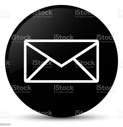 Email Icon Black Round Button Stock Illustration Download Image Now