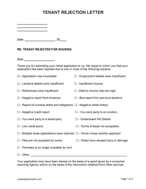 Free Tenant Approval Letter Template Pdf Word Rtf