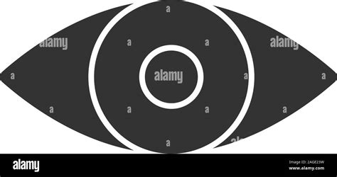 Human Eye Glyph Icon Ophthalmology Good Vision Silhouette Symbol