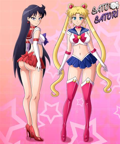 Tsukino Usagi Sailor Moon Hino Rei And Sailor Mars Bishoujo Senshi