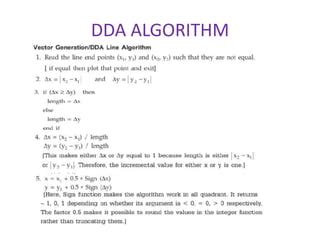 Dda Line Drawing Algorithm Pptx